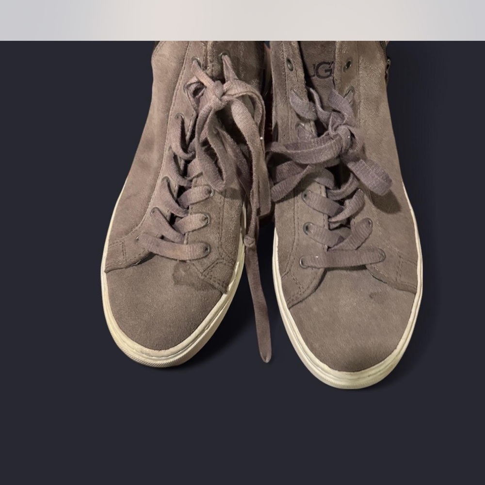 UGG Gray Sneakers with Suede Finish and White Sole
